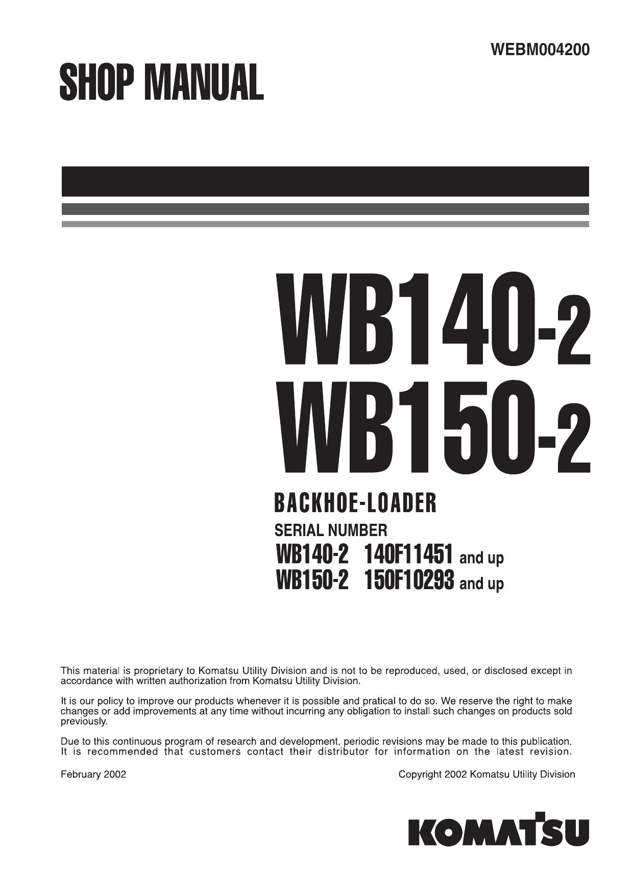 WB140-2 WB150-2 Shop Manual (2)
